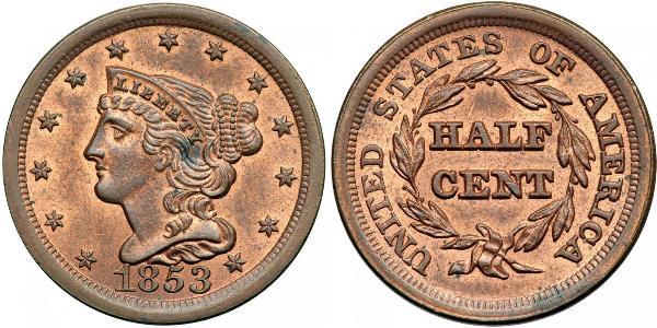 1/2 Cent USA (1776 - ) Copper 