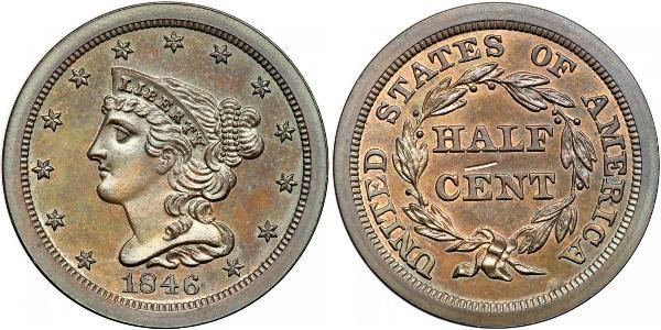 1/2 Cent USA (1776 - ) Copper 