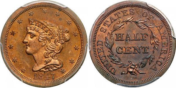 1/2 Cent USA (1776 - ) Copper 