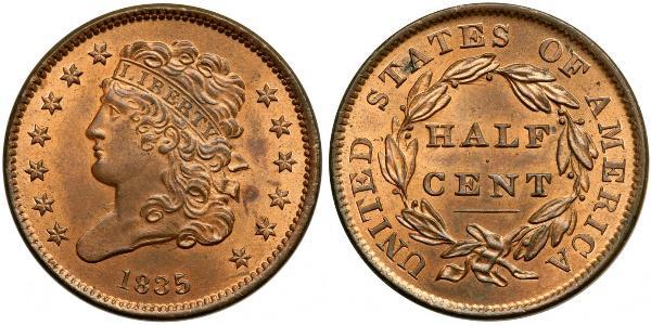 1/2 Cent USA (1776 - ) Copper 