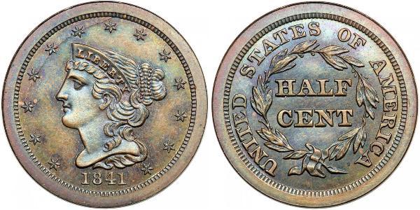 1/2 Cent USA (1776 - ) Copper 