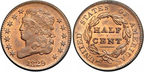 1/2 Cent USA (1776 - ) Copper 