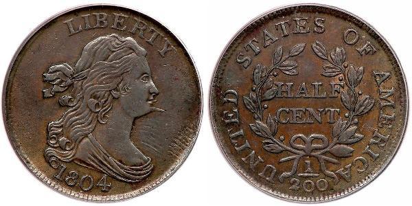 1/2 Cent USA (1776 - ) Copper 