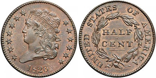 1/2 Cent USA (1776 - ) Copper 