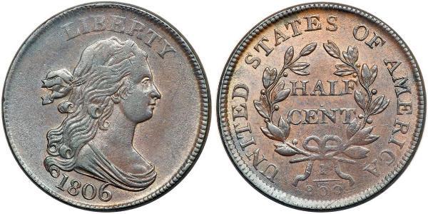 1/2 Cent USA (1776 - ) Copper 