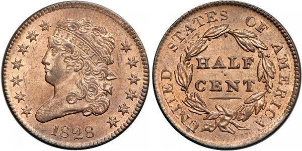 1/2 Cent USA (1776 - ) Copper 