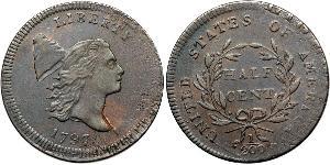 1/2 Cent Vereinigten Staaten von Amerika (1776 - ) Kupfer 