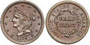 1/2 Cent Vereinigten Staaten von Amerika (1776 - ) Kupfer 