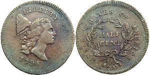 1/2 Cent Vereinigten Staaten von Amerika (1776 - ) Kupfer 