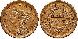 1/2 Cent Vereinigten Staaten von Amerika (1776 - ) Kupfer 