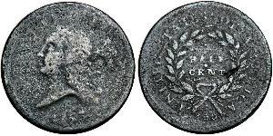 1/2 Cent Vereinigten Staaten von Amerika (1776 - ) Kupfer 