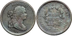 1/2 Cent Vereinigten Staaten von Amerika (1776 - ) Kupfer 