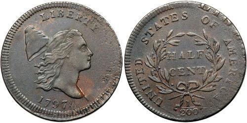 1/2 Cent Vereinigten Staaten von Amerika (1776 - ) Kupfer 