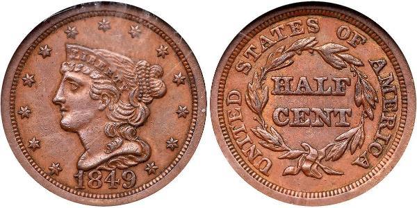 1/2 Cent Vereinigten Staaten von Amerika (1776 - ) Kupfer 