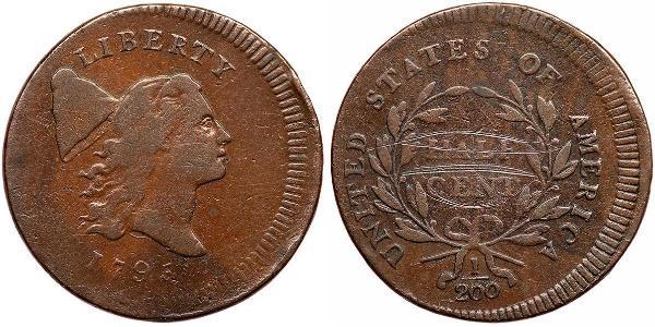 1/2 Cent Vereinigten Staaten von Amerika (1776 - ) Kupfer 
