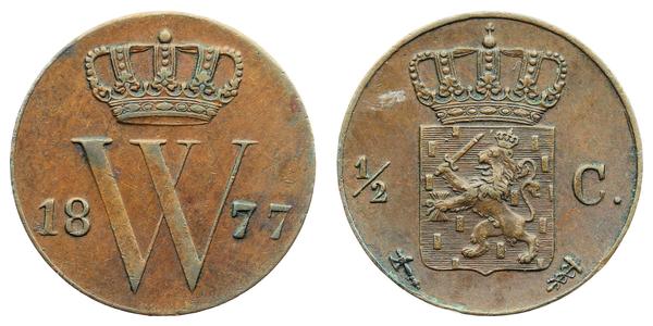 1/2 Cent Regno dei Paesi Bassi (1815 - ) Rame Guglielmo III dei Paesi Bassi