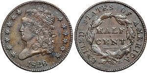 1/2 Cent 美利堅合眾國 (1776 - ) 銅 