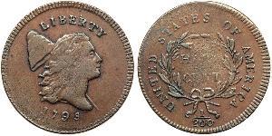 1/2 Cent 美利堅合眾國 (1776 - ) 銅 