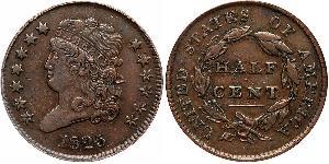 1/2 Cent 美利堅合眾國 (1776 - ) 銅 