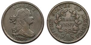 1/2 Cent 美利堅合眾國 (1776 - ) 銅 