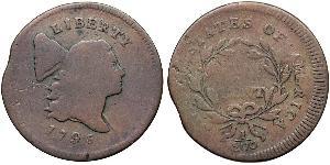 1/2 Cent 美利堅合眾國 (1776 - ) 銅 
