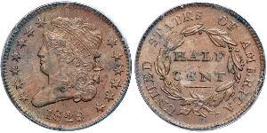 1/2 Cent 美利堅合眾國 (1776 - ) 銅 