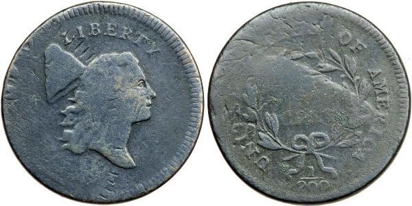 1/2 Cent 美利堅合眾國 (1776 - ) 銅 