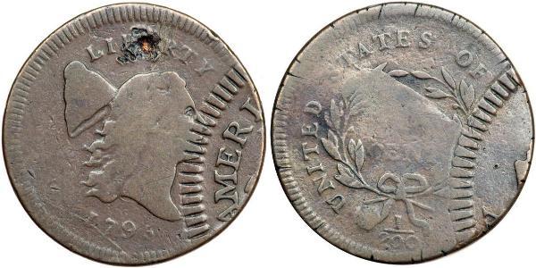 1/2 Cent 美利堅合眾國 (1776 - ) 銅 