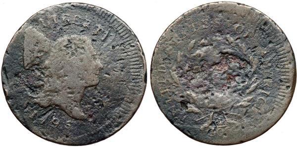 1/2 Cent 美利堅合眾國 (1776 - ) 銅 