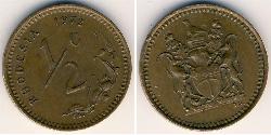 1/2 Cent 羅德西亞 (1965 - 1979) 青铜 