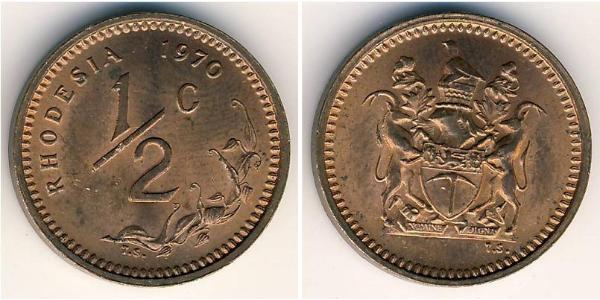 1/2 Cent 羅德西亞 (1965 - 1979) 青铜 