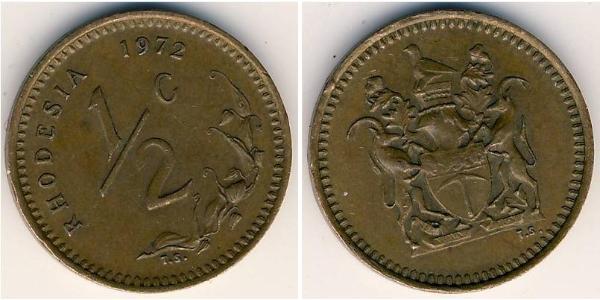 1/2 Cent 羅德西亞 (1965 - 1979) 青铜 