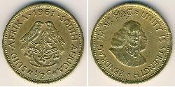 1/2 Cent South Africa 黃銅 