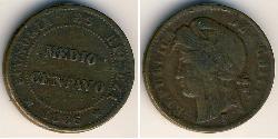 1/2 Centavo Chile Kupfer 