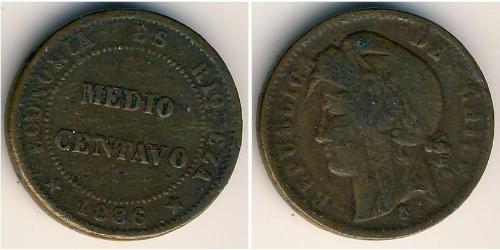 1/2 Centavo 智利 銅 