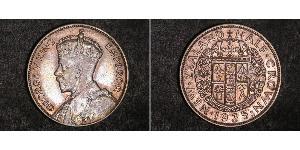 1/2 Corona Nuova Zelanda Argento Giorgio V (1865-1936)