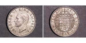 1/2 Corona Nuova Zelanda Argento Giorgio VI (1895-1952)