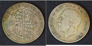 1/2 Corona Regno Unito (1922-) Argento Giorgio V (1865-1936)