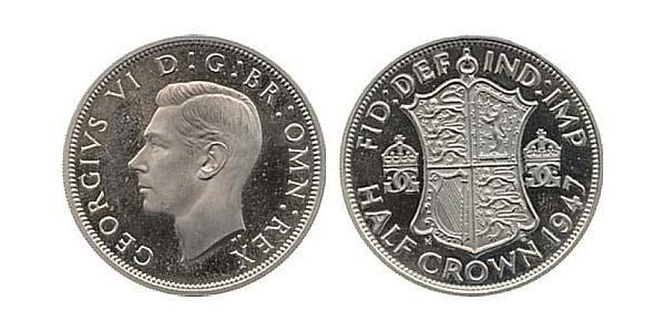 1/2 Corona Regno Unito (1922-) Argento Giorgio VI (1895-1952)