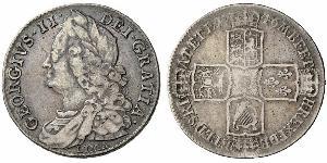 1/2 Corona Regno Unito di Gran Bretagna (1707-1801) Argento Giorgio II (1683-1760)