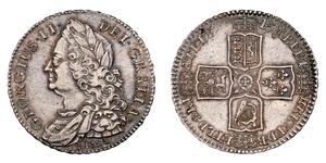 1/2 Corona Regno Unito di Gran Bretagna (1707-1801) Argento Giorgio II (1683-1760)