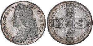 1/2 Corona Regno Unito di Gran Bretagna (1707-1801) Argento Giorgio II (1683-1760)