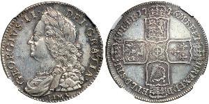 1/2 Corona Regno Unito di Gran Bretagna (1707-1801) Argento Giorgio II (1683-1760)