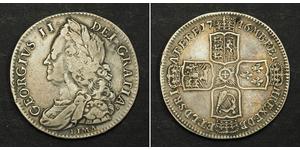 1/2 Corona Regno Unito di Gran Bretagna (1707-1801) Argento Giorgio II (1683-1760)