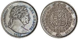 1/2 Corona Regno Unito di Gran Bretagna e Irlanda (1801-1922) Argento Giorgio III (1738-1820)