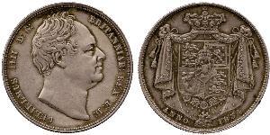 1/2 Corona Regno Unito di Gran Bretagna e Irlanda (1801-1922) Argento Guglielmo IV (1765-1837)