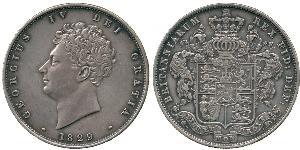 1/2 Corona Regno Unito di Gran Bretagna e Irlanda (1801-1922) Argento Giorgio IV (1762-1830)