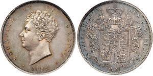 1/2 Corona Regno Unito di Gran Bretagna e Irlanda (1801-1922) Argento Giorgio IV (1762-1830)