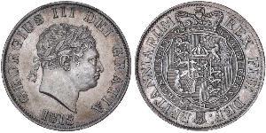 1/2 Corona Regno Unito di Gran Bretagna e Irlanda (1801-1922) Argento Giorgio III (1738-1820)