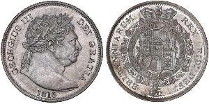 1/2 Corona Regno Unito di Gran Bretagna e Irlanda (1801-1922) Argento Giorgio III (1738-1820)